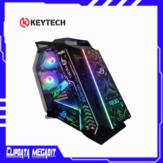 PC CASING KEYTECH CYBORG ROG BLACK WITH FAN